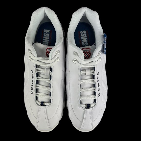 K-Swiss ST329 CMF White Navy Red Shoes Men's 03426-130 Sizes 9.5 - 11.5 EEEE - Picture 7 of 9